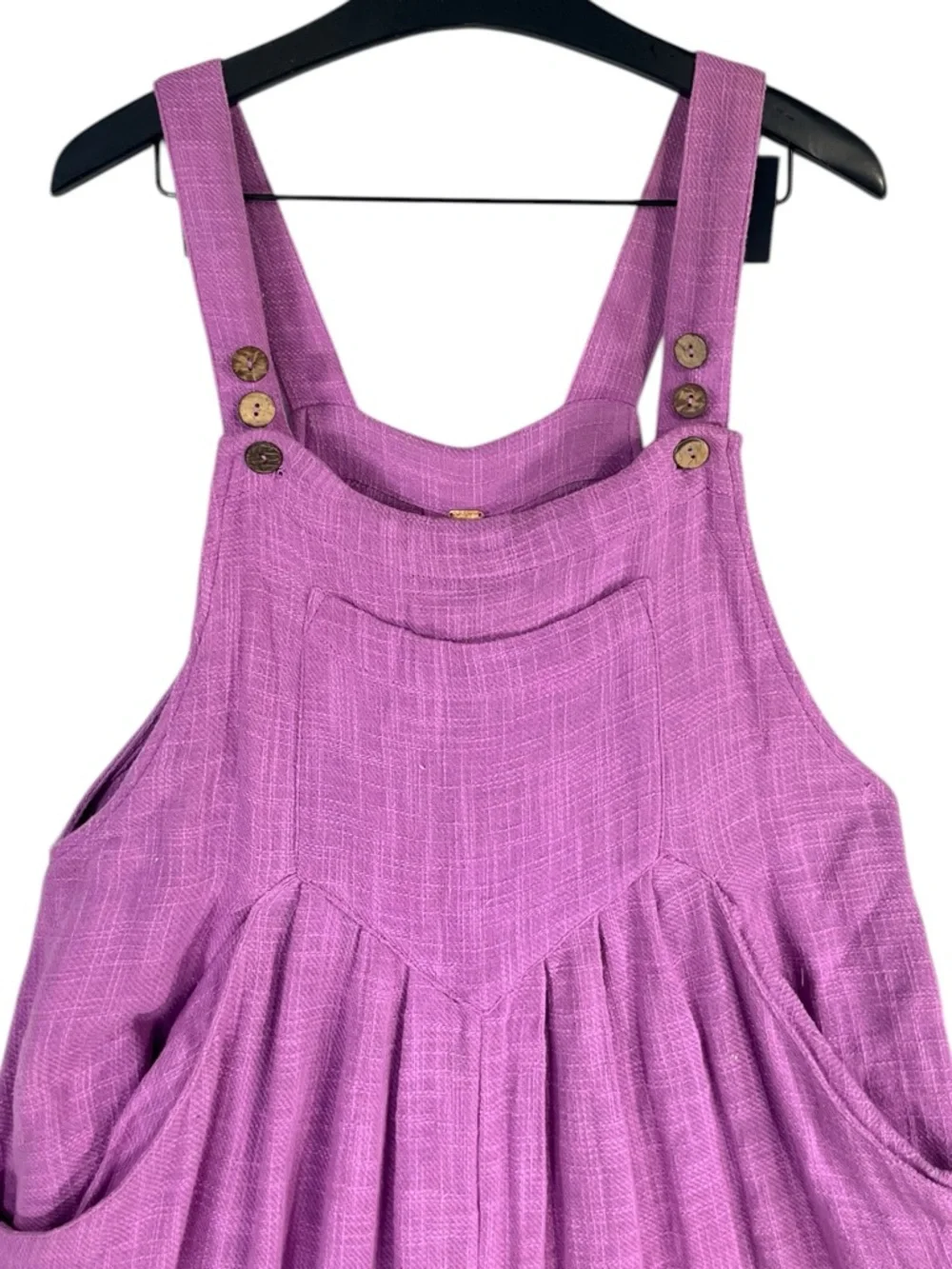 Free People Sun-Drenched Wide Leg Overalls size Large in Lavender